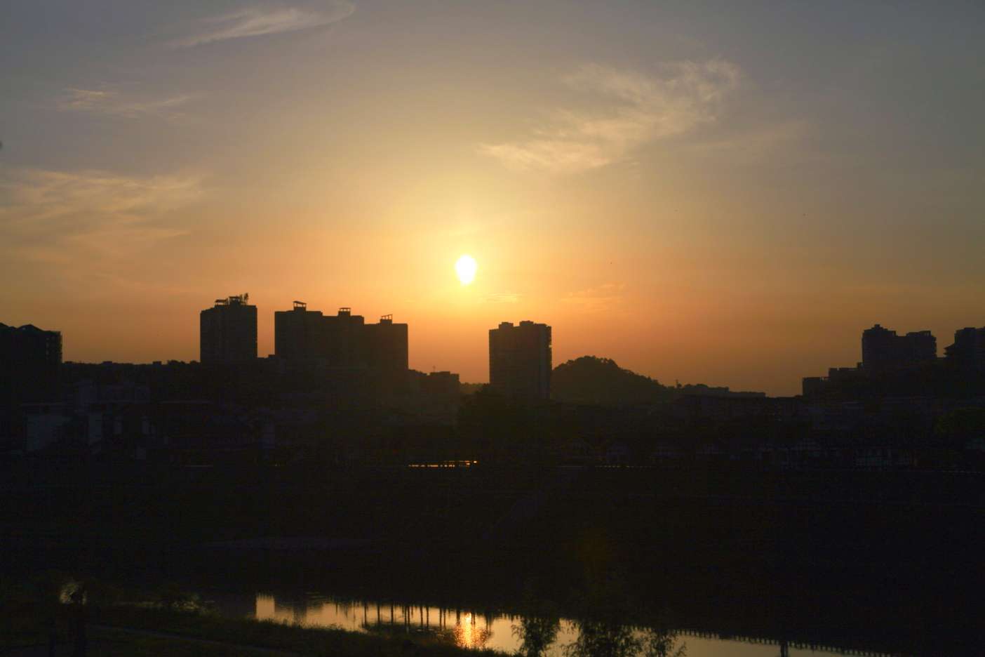 【行行摄摄】一《沃家摄影》夕阳西下凯江畔